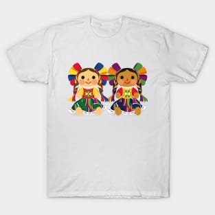 Mexican María Dolls. Mexican Otomi Dolls. Traditional Mexican Rag Dolls T-Shirt